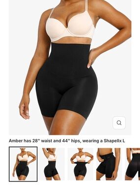 High-Waist Black Shaping Shorts - Firm Control Sculpting